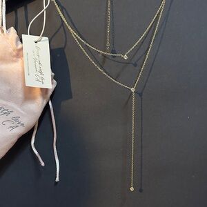 Jules Smith Gold Layered Y-Drop Necklace